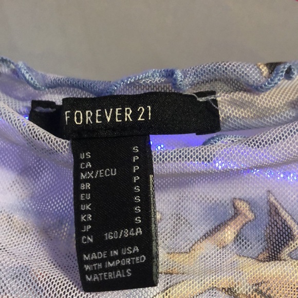 Forever 21 size small purple mesh shirt - Picture 4 of 4